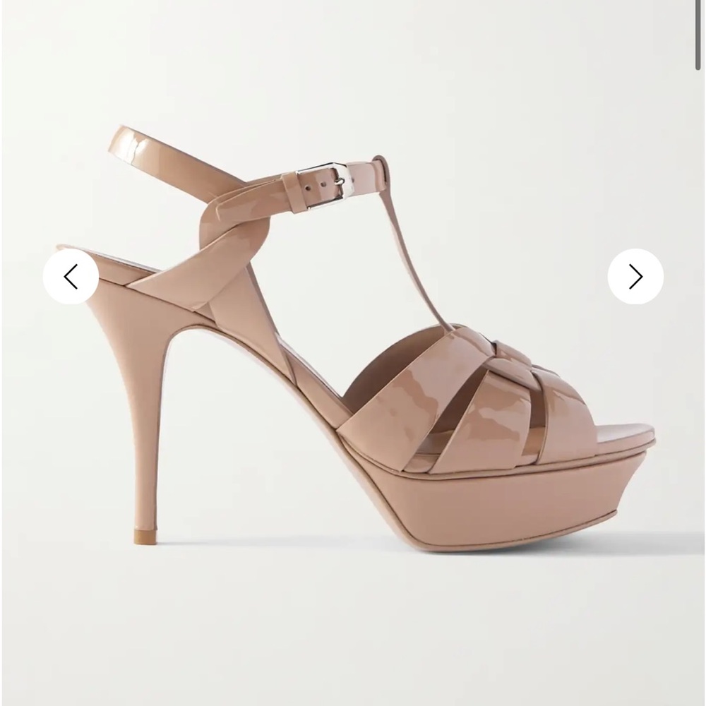 Yves Saint Laurent Beige Patent Leather Heels